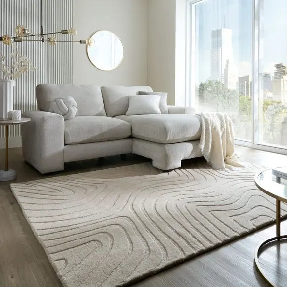Mesmerise Abstract Wool Rug Dunelm