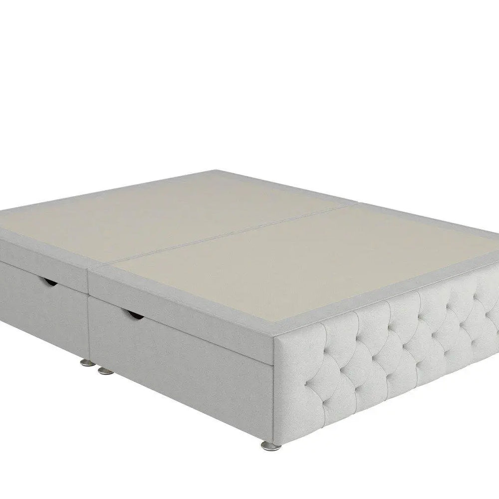 Messina Upholstered Ottoman Divan Base - Silver Dreams