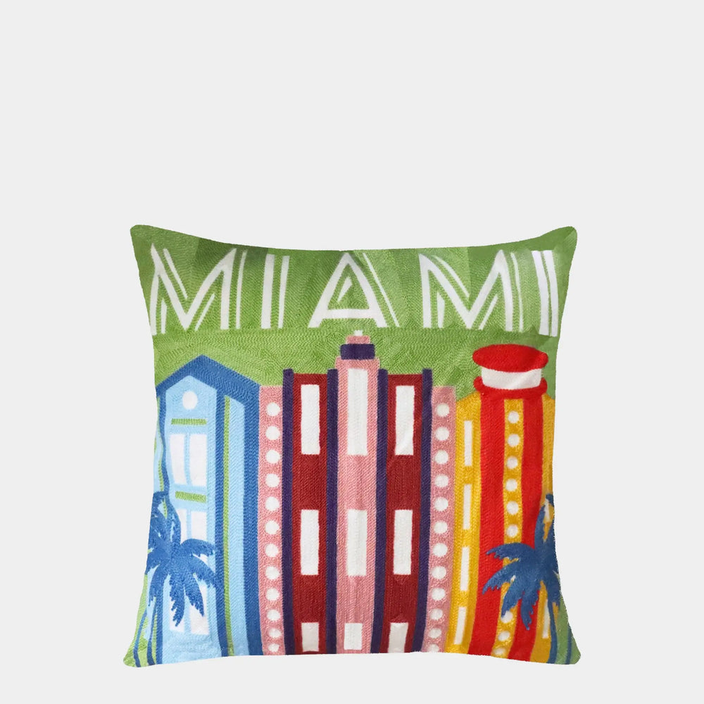 Miami Needlepoint Cushion The Pillow Drop