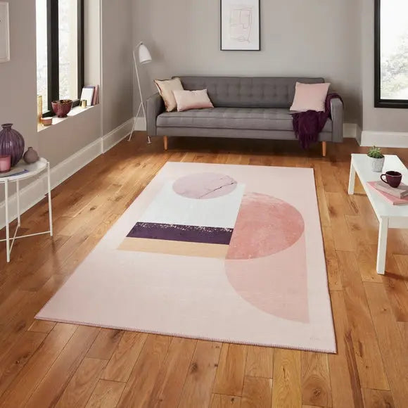 Michelle Collins Rose Geometric Rug Dunelm