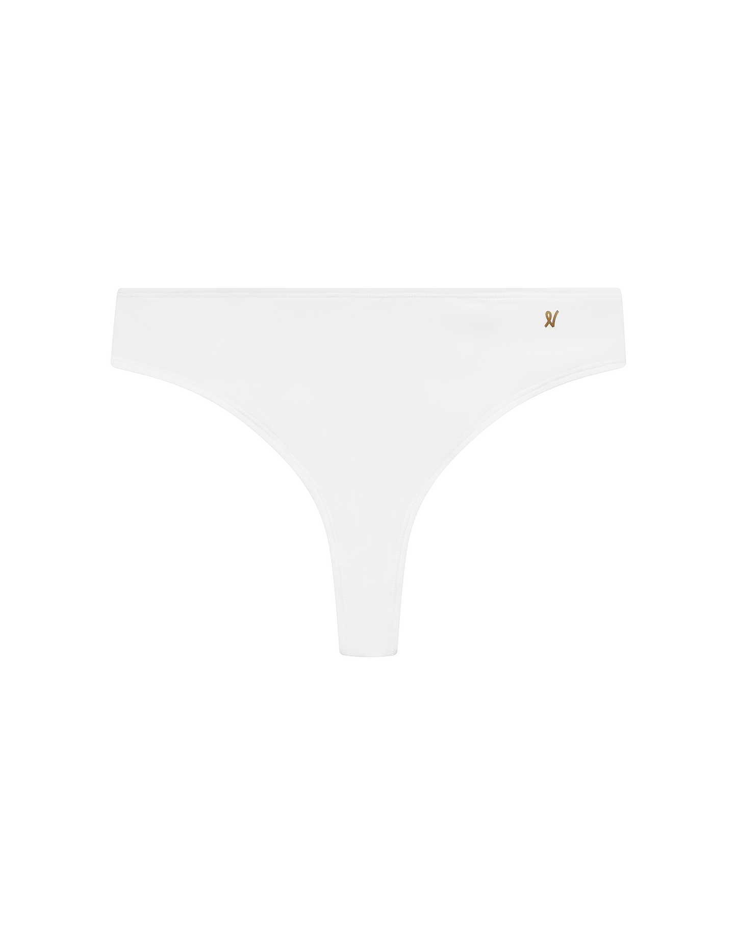 The Stretch Dipped Thong - Cotton White Nudea