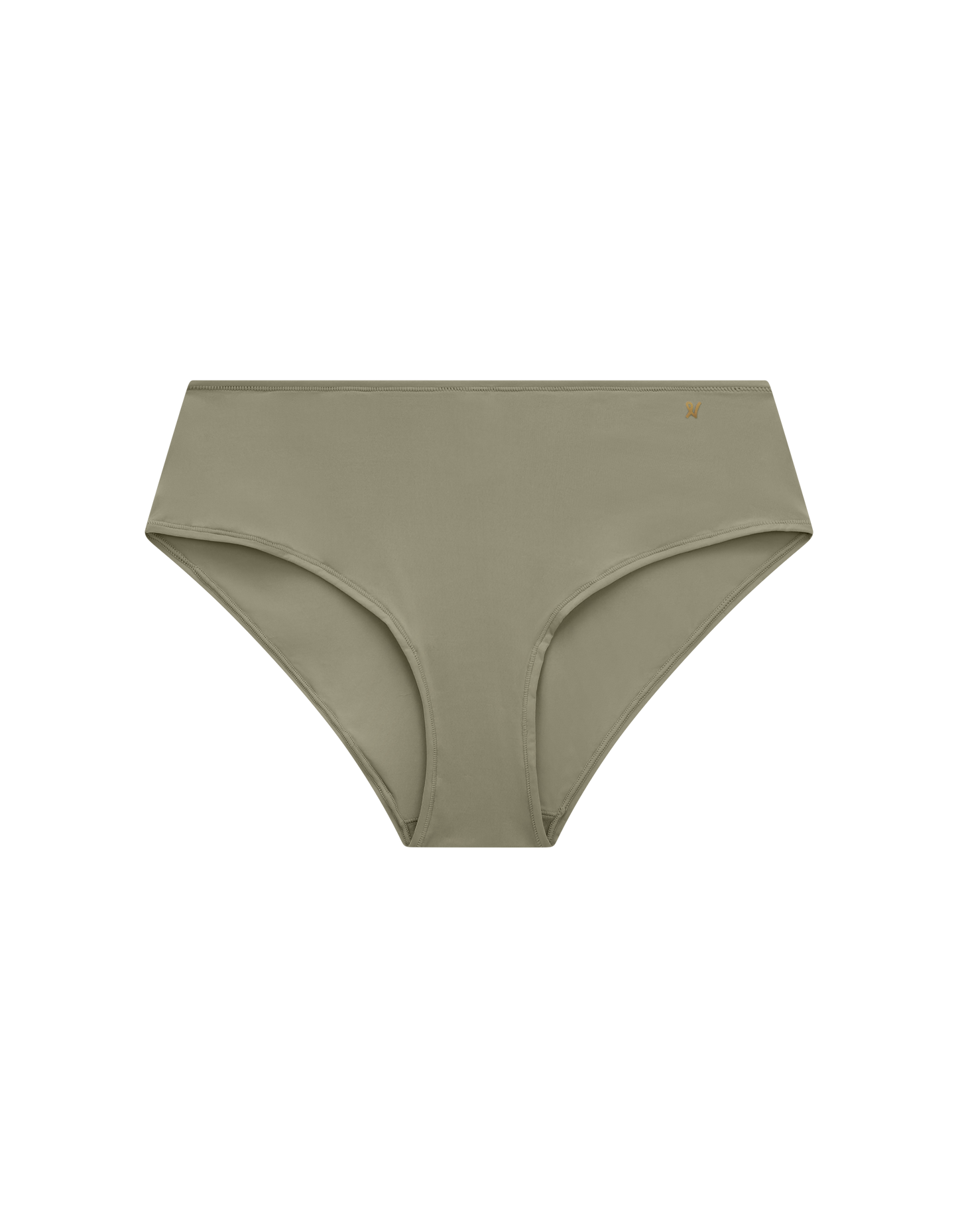The Stretch Mid Rise Bikini Brief - Sage Green Nudea