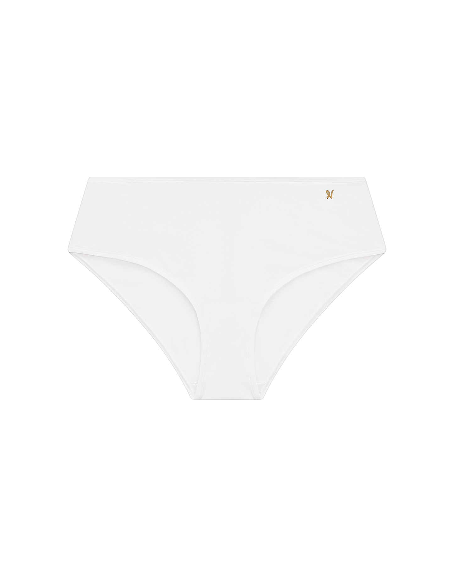 Cotton White Stretch Mid Rise Bikini Brief Nudea