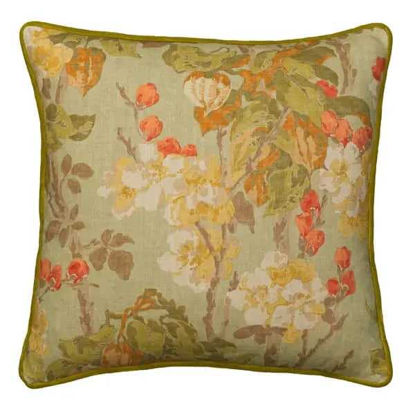 Midsummer Sage, Sustainable Feather, Cushion Cotton & Cotton Blend & Linen & Linen Blend Floral Andrew Martin