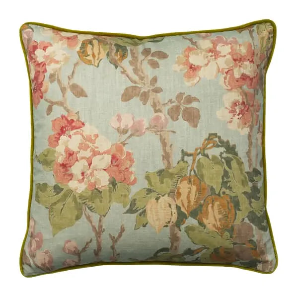 Midsummer Sky, Sustainable Feather, Cushion Eco-conscious & Cotton & Cotton Blend & Linen & Linen Blend Floral Andrew Martin
