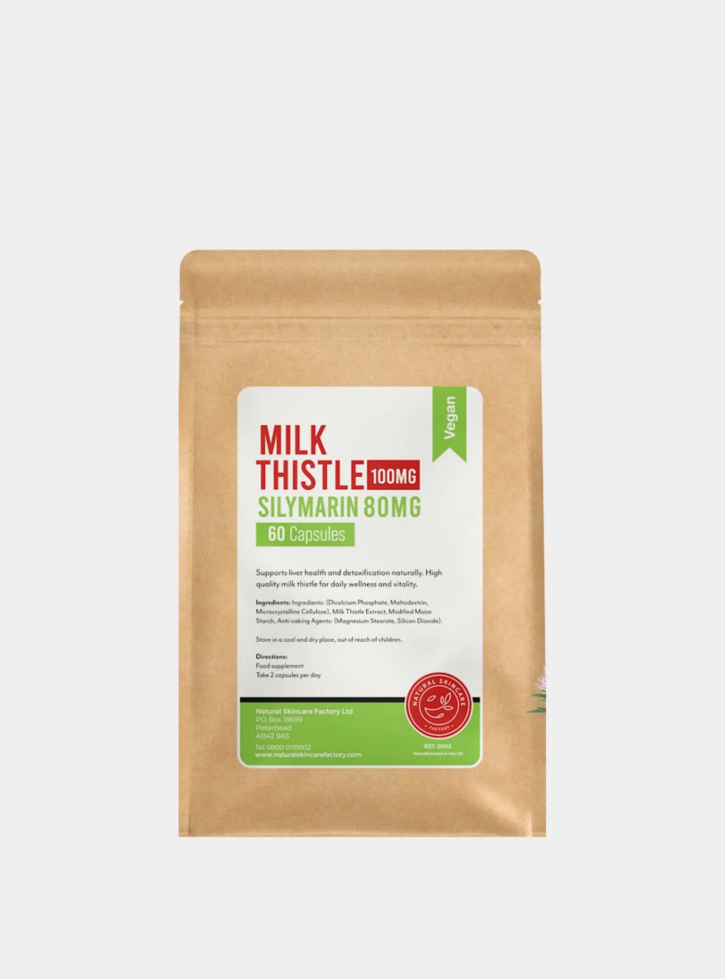 Milk Thistle 100mg Natural Skincare Factory