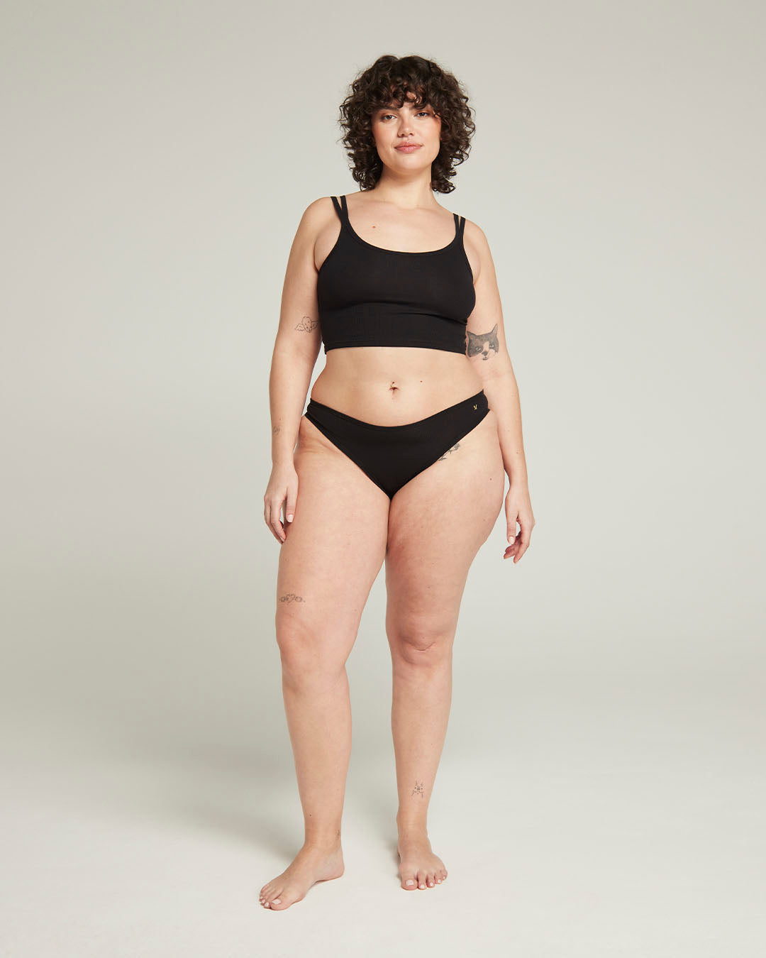 The Organic Cotton Mini Brief 2 Pack - Black Nudea