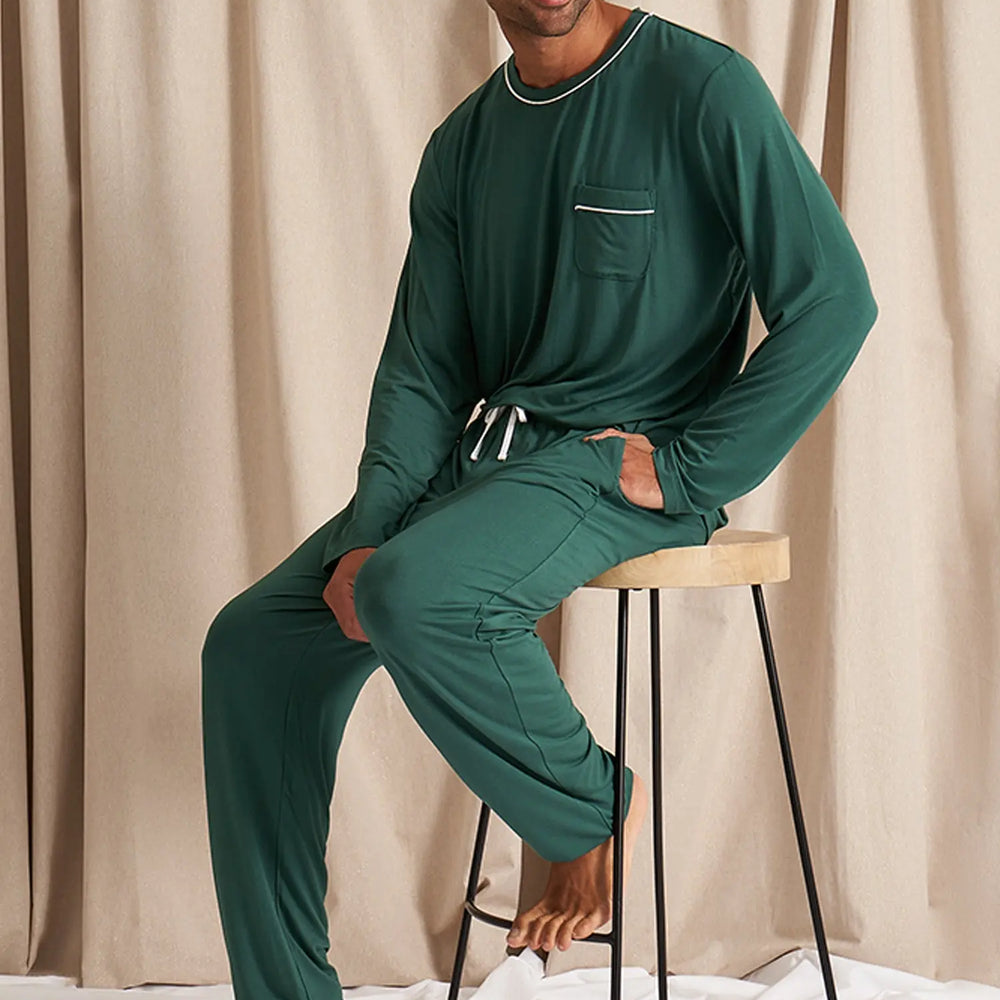 Mister You Bamboo Pyjama Set in Green Pretty You London