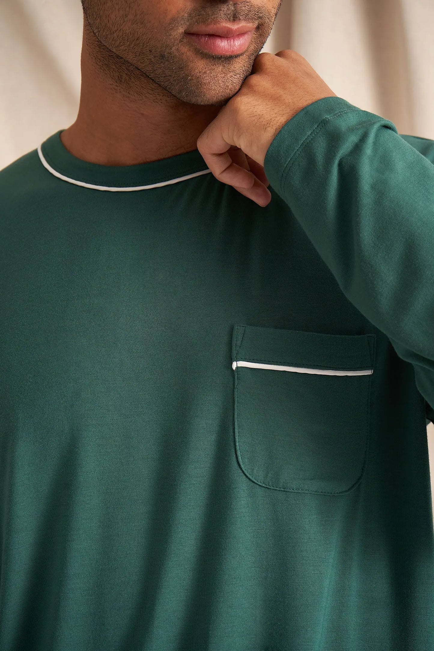 Mister You Bamboo Pyjama Set in Green Pretty You London