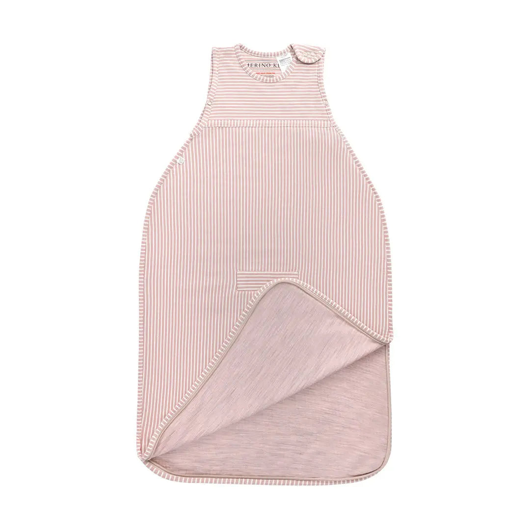 Misty Rose Stripe Go Go Sleeping Bag - All Seasons Merino Kids UK