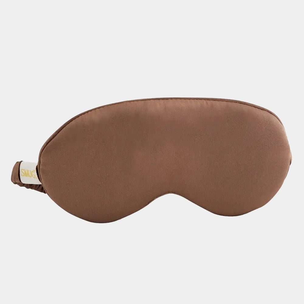 Mocha Cloud Padded Satin Sleep Mask SMUG
