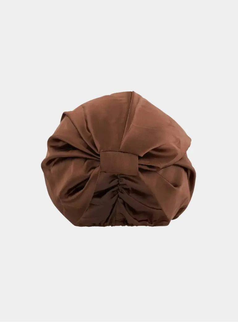Mocha Satin Sleep Turban SMUG