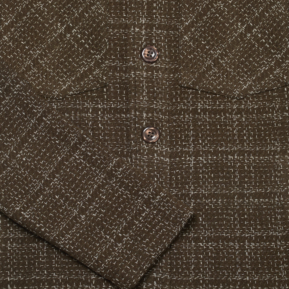 Bart Frame Overshirt - Mocha / Ecru Wear London