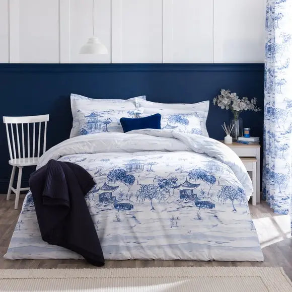 Modern Chinoiserie Duvet Cover & Pillowcase Set Dunelm
