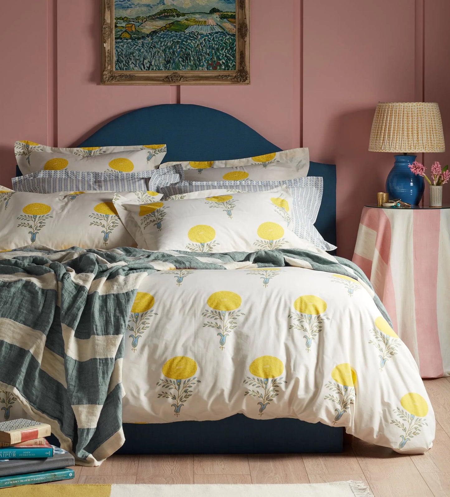Molly Mahon Marigold 100% Cotton Oxford Pillowcase The Secret Linen Store