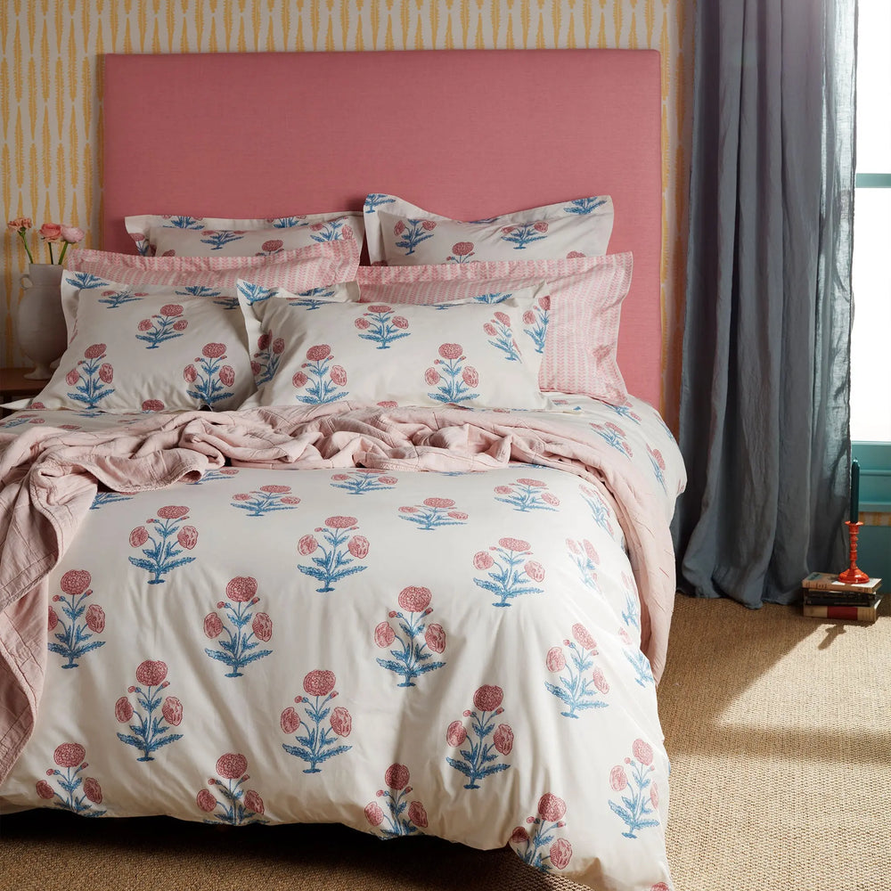 Molly Mahon Poppy 100% Cotton Oxford Pillowcase The Secret Linen Store