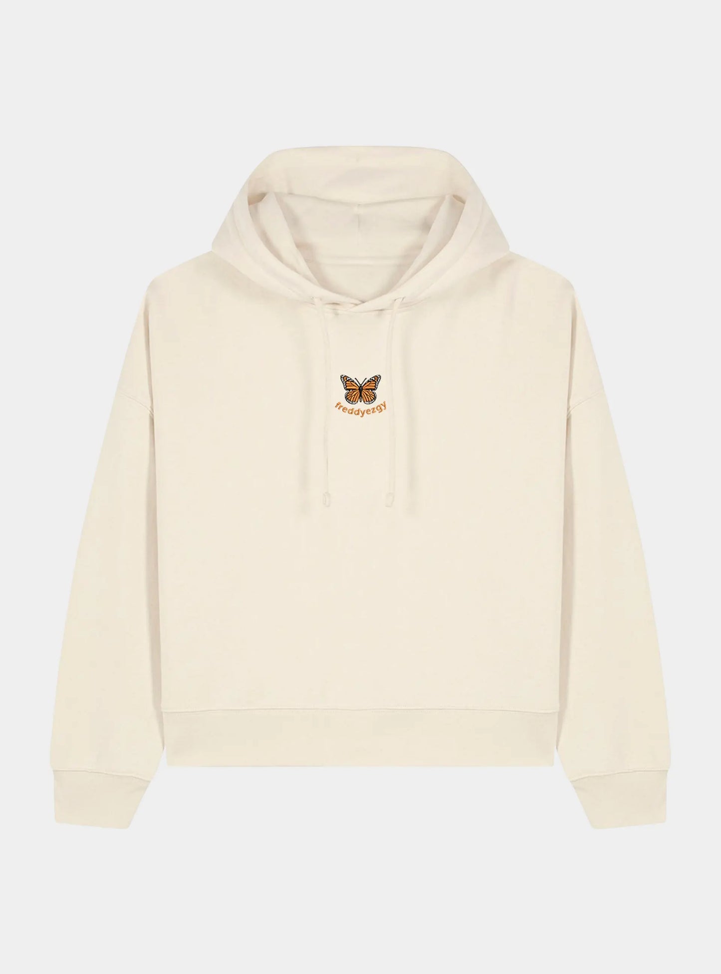 Monarch Butterfly Cropped Hoodie - Butterfly - Unisex Relaxed Fit Freddyezgy