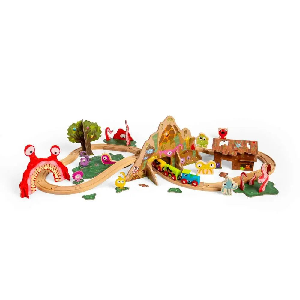 Monster Train Set - Wooden Toy Toby Tiger