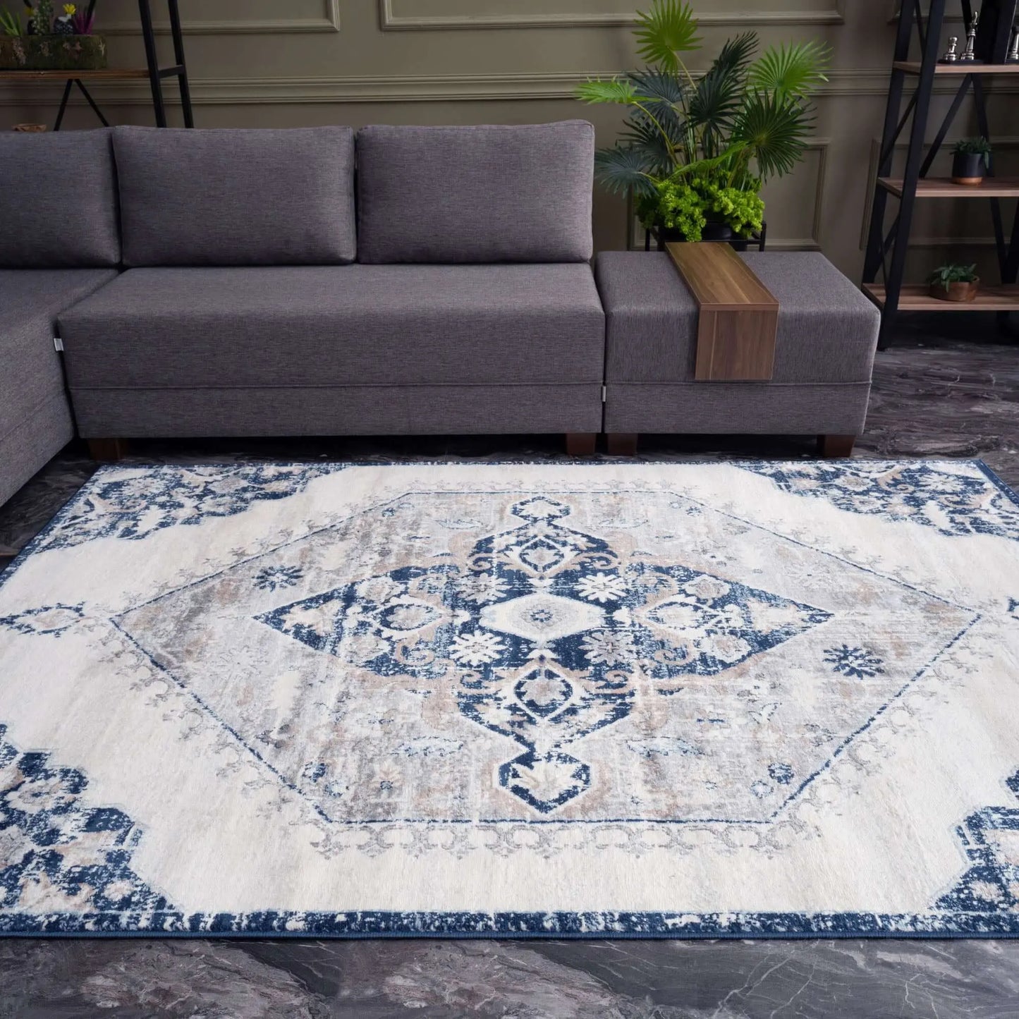 Montana Vintage Navy Rugs | 4020 The Rugs