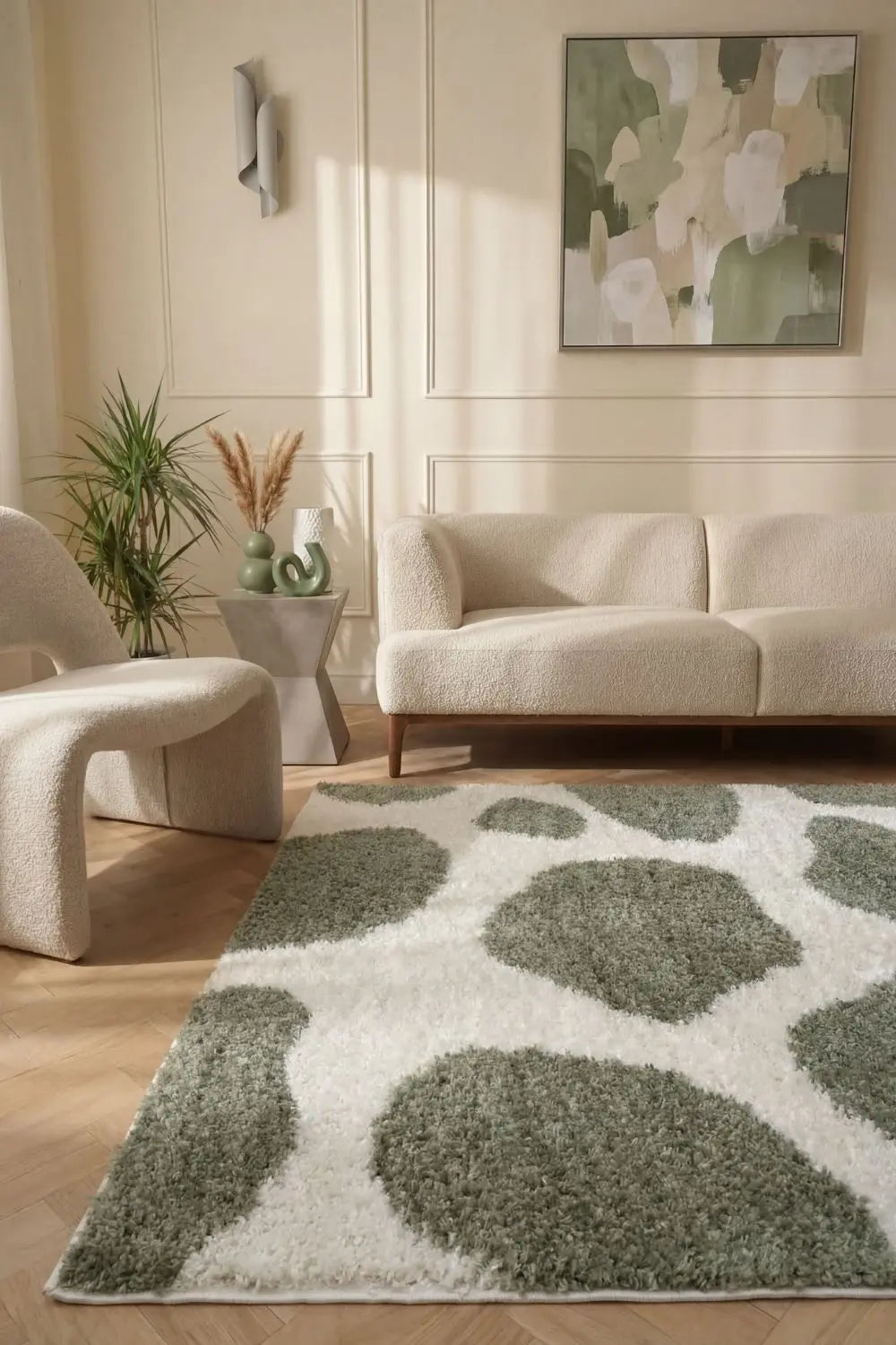 Moodi Shaggy Green Erosan Rug The Rugs