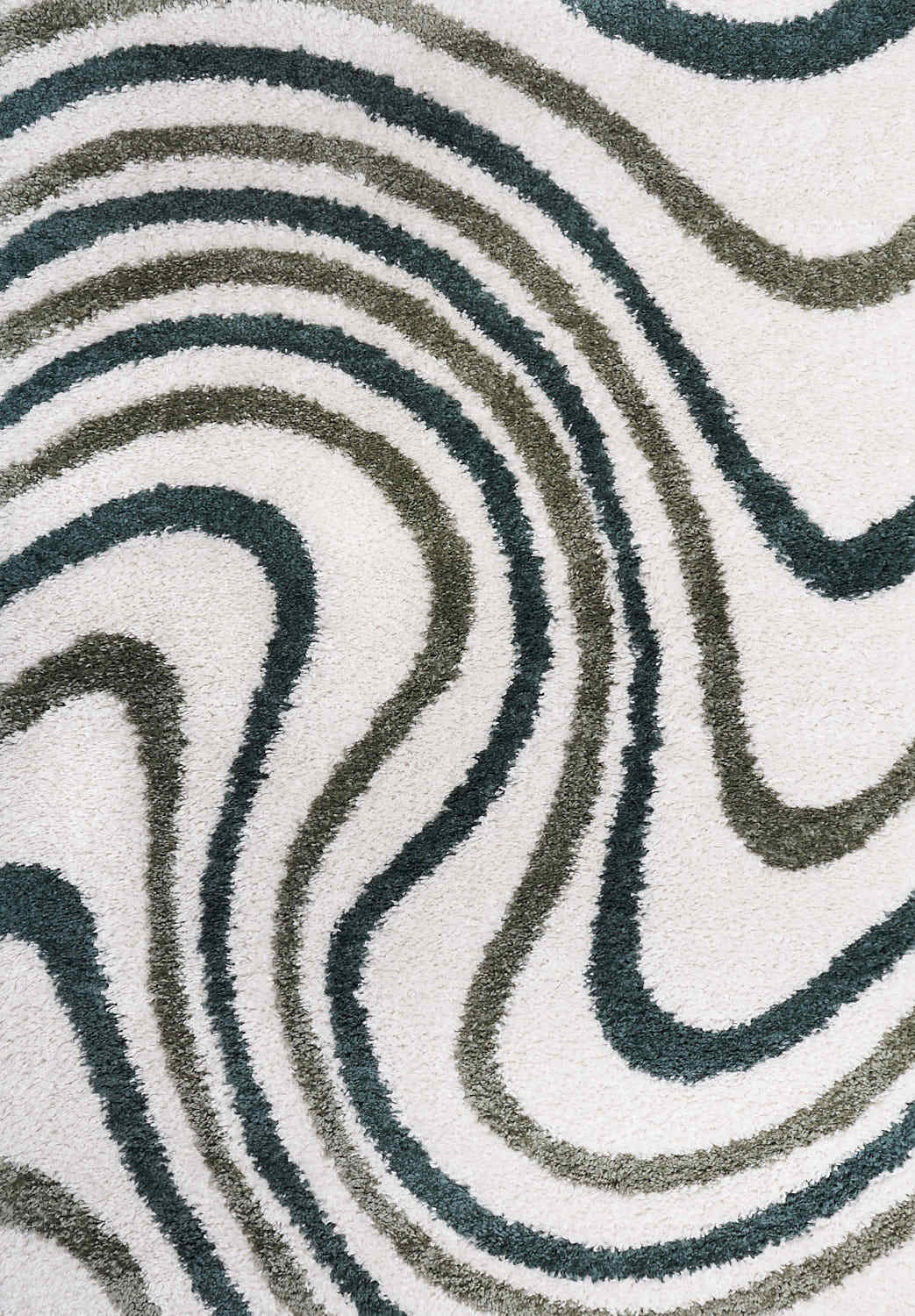 Moodi Shaggy Green Rippletide Rug The Rugs