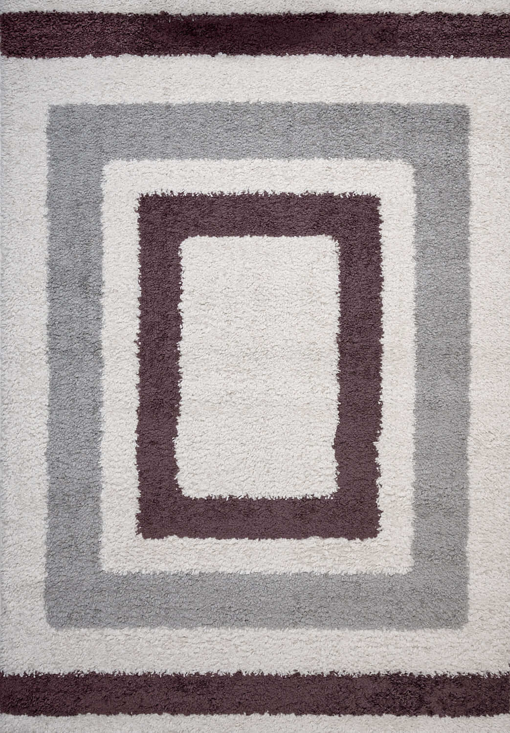 Moodi Shaggy Grey/Purple Contour Rug The Rugs