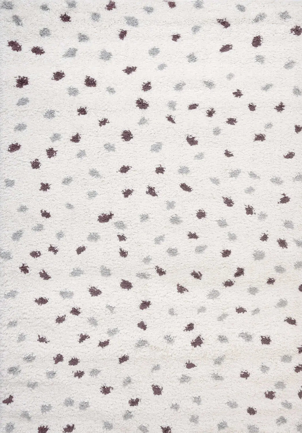Moodi Shaggy Grey/Purple Plumetis Rug The Rugs