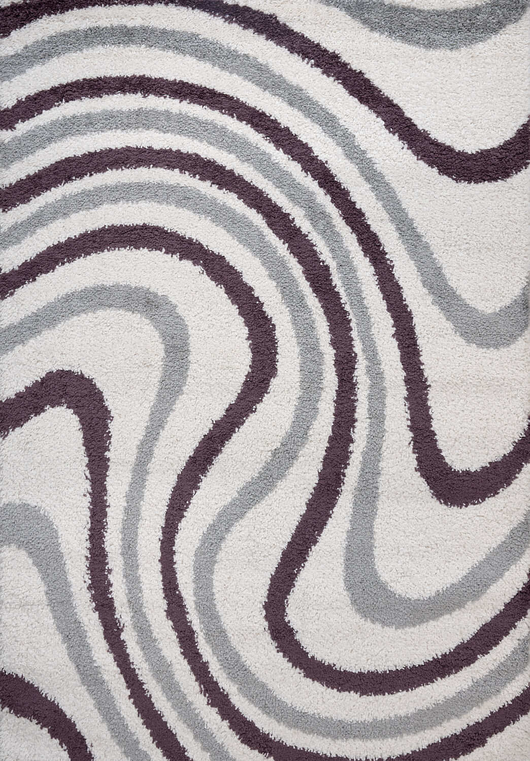 Moodi Shaggy Grey/Purple Smokeberry Rug The Rugs