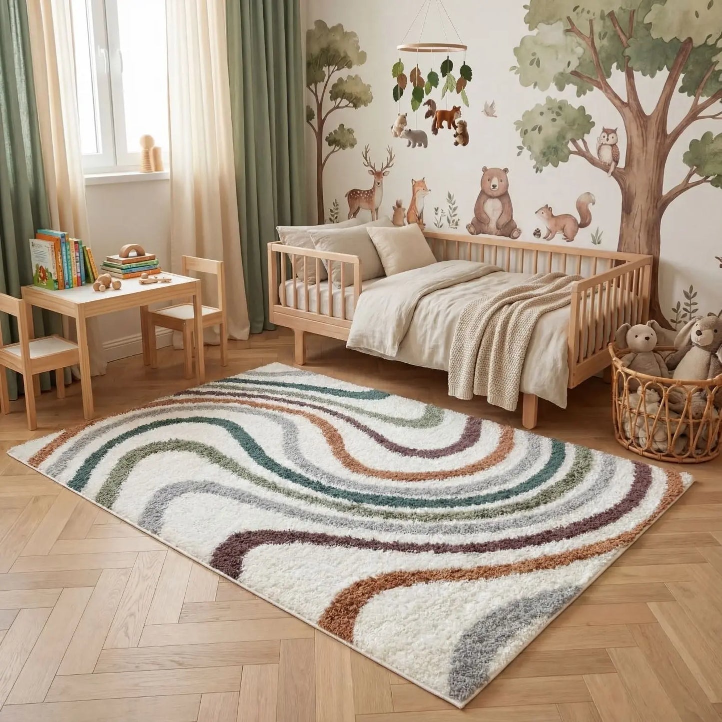 Moodi Shaggy Multicolour Mirage Rug The Rugs