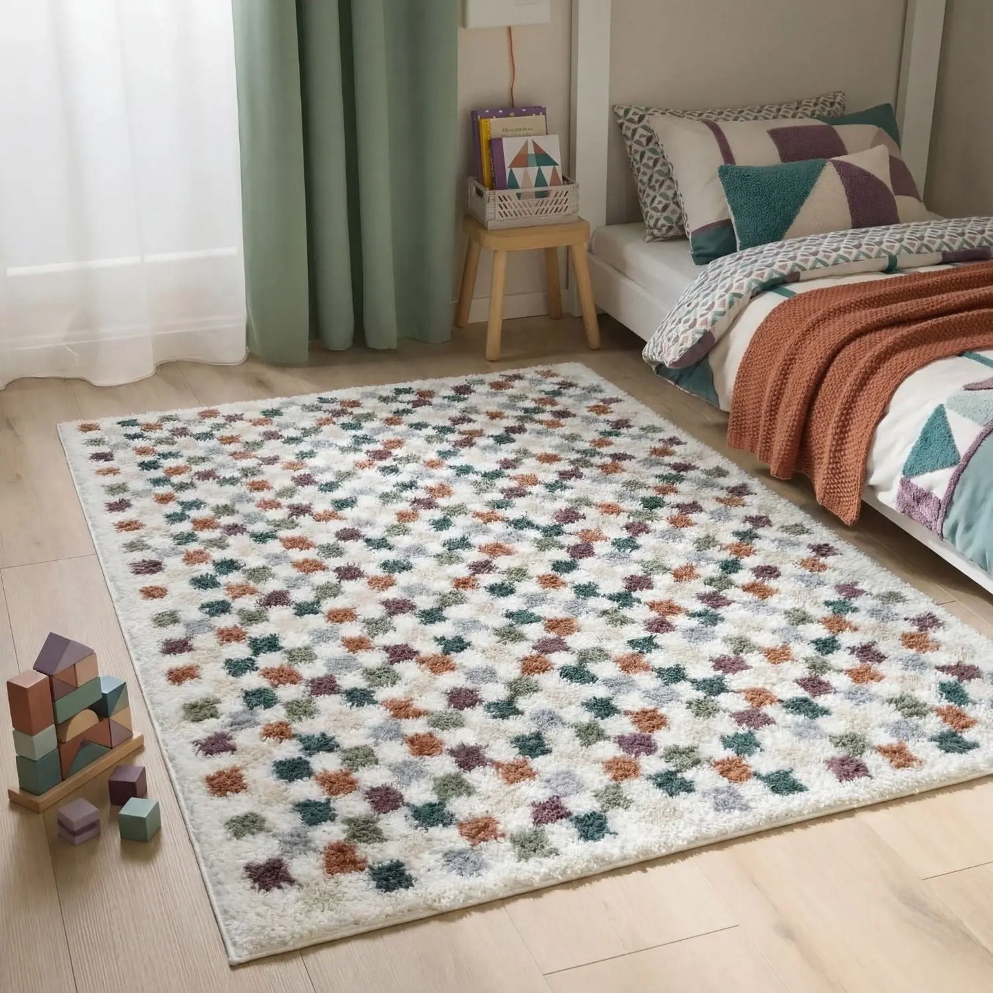 Moodi Shaggy Multicolour Pulseway Rug The Rugs