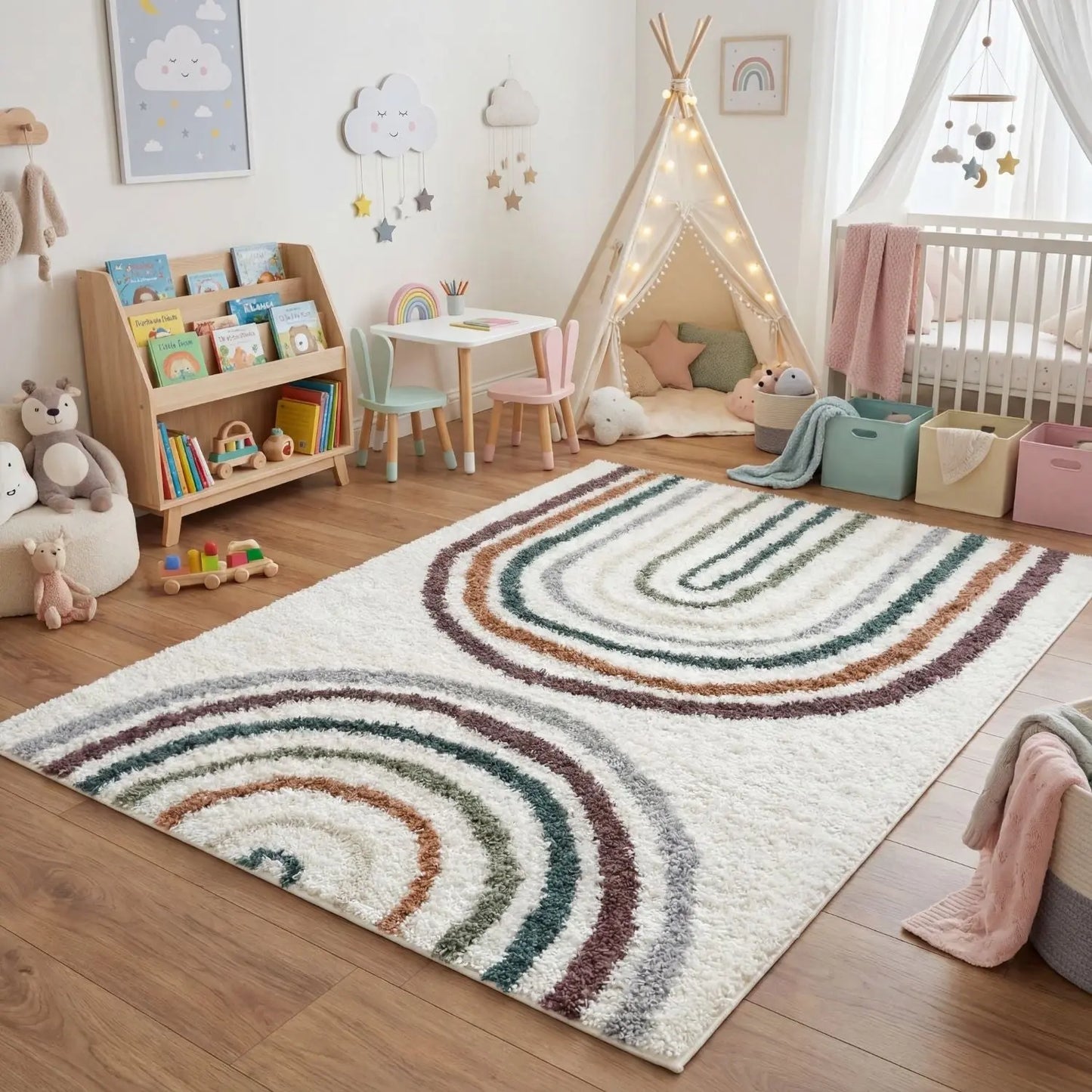 Moodi Shaggy Multicolour Raincat Rug The Rugs