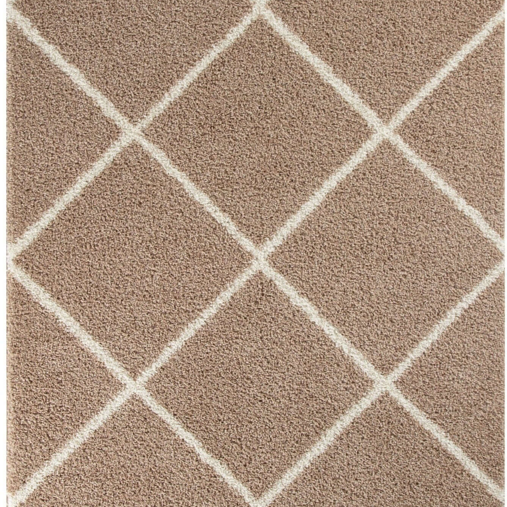 Moroccan Beige Shaggy Rug | 520 The Rugs