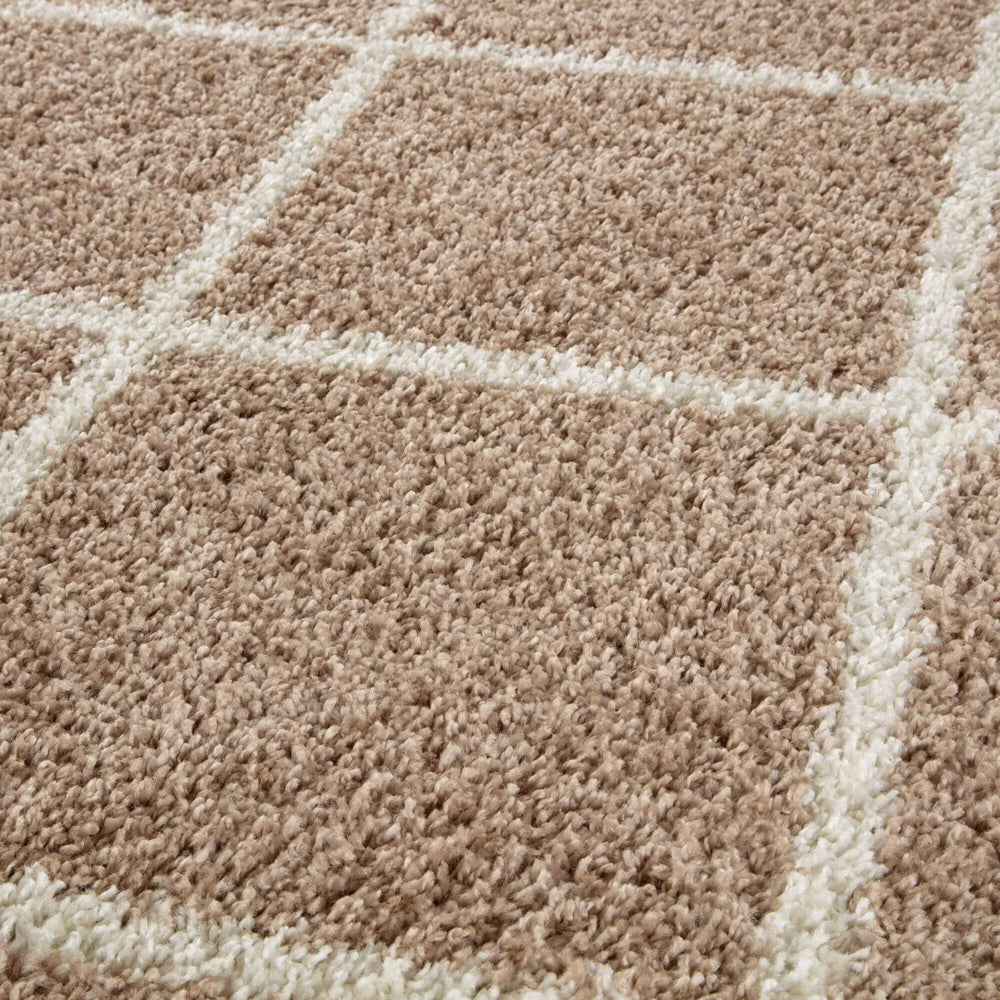 Moroccan Beige Shaggy Rug | 520 The Rugs