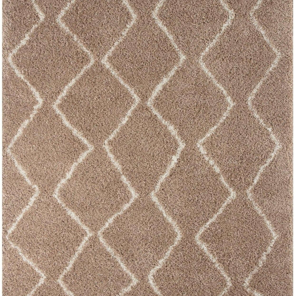 Moroccan Beige Shaggy Rug | 820 The Rugs