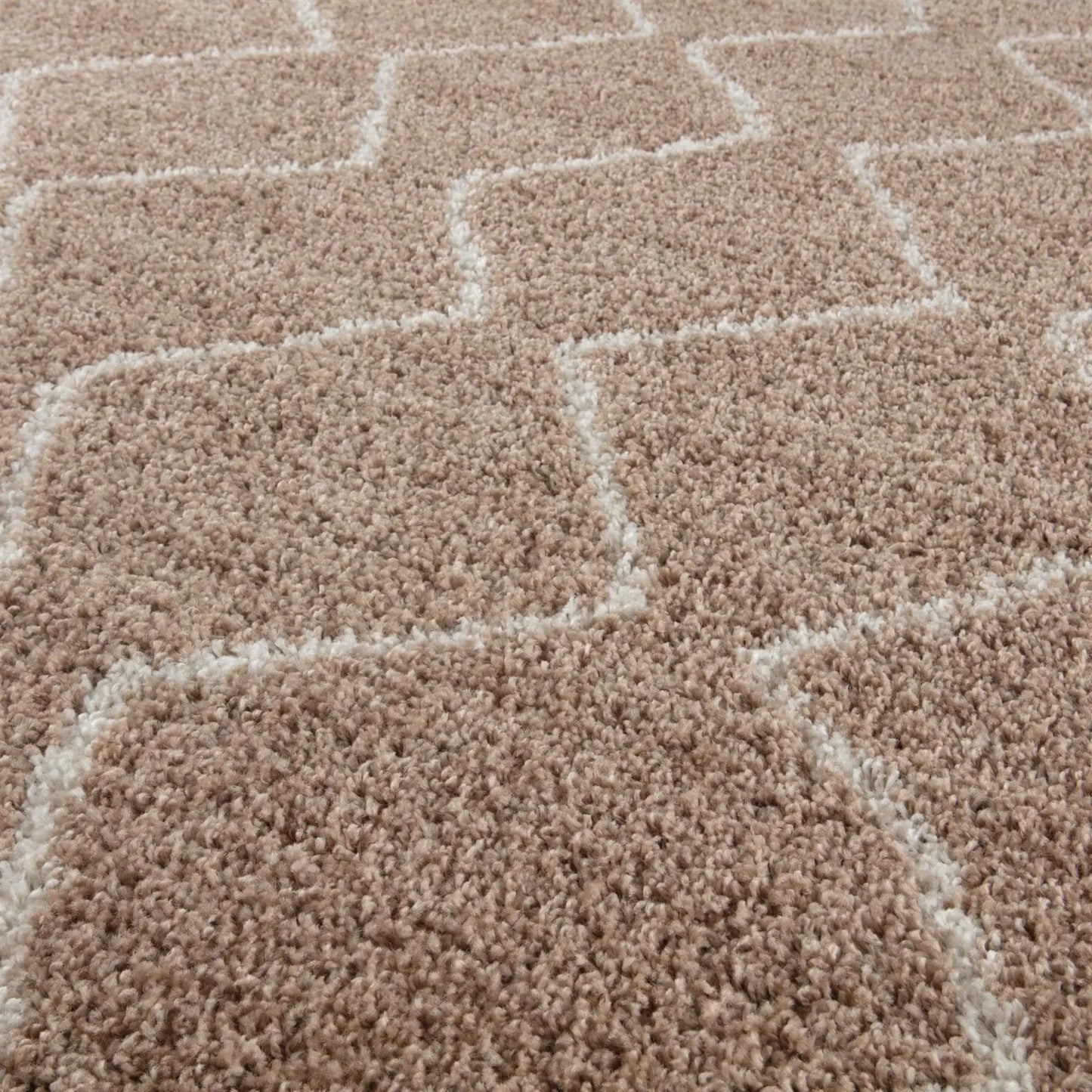 Moroccan Beige Shaggy Rug | 820 The Rugs