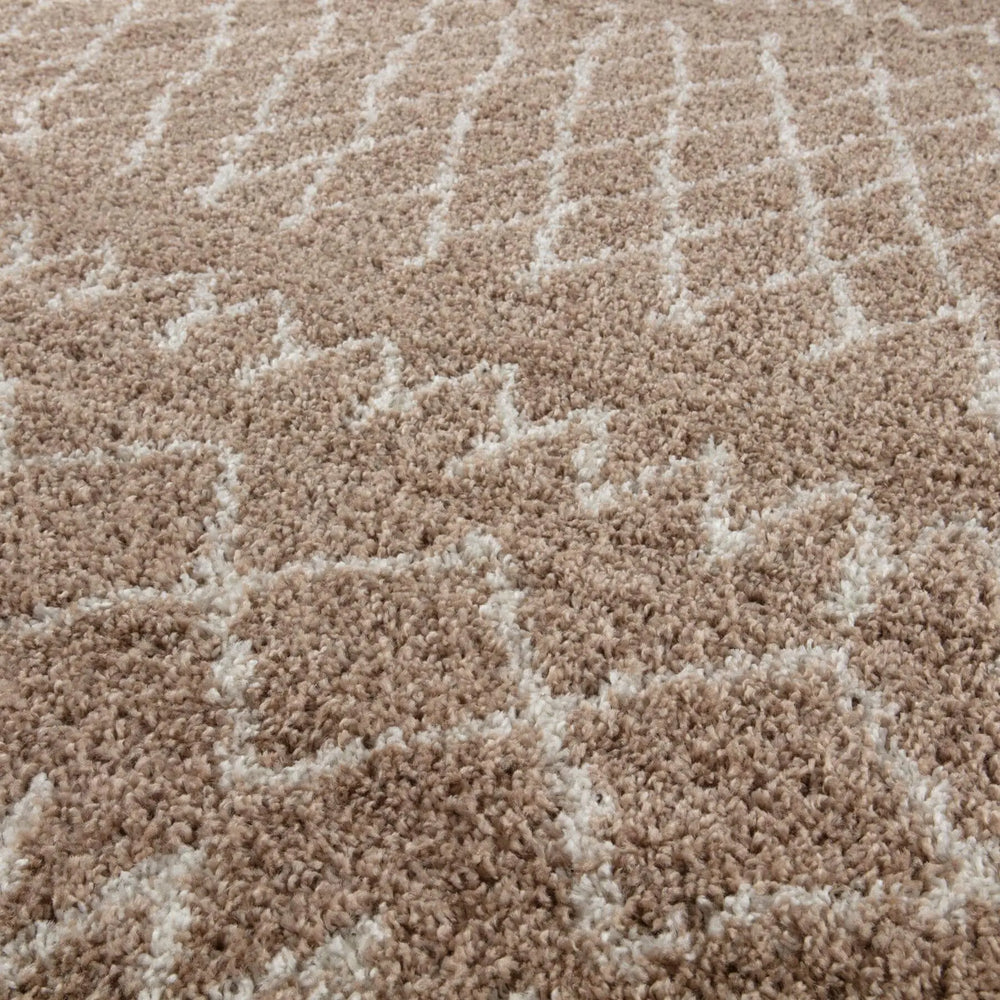 Moroccan Beige Shaggy Rug | 920 The Rugs