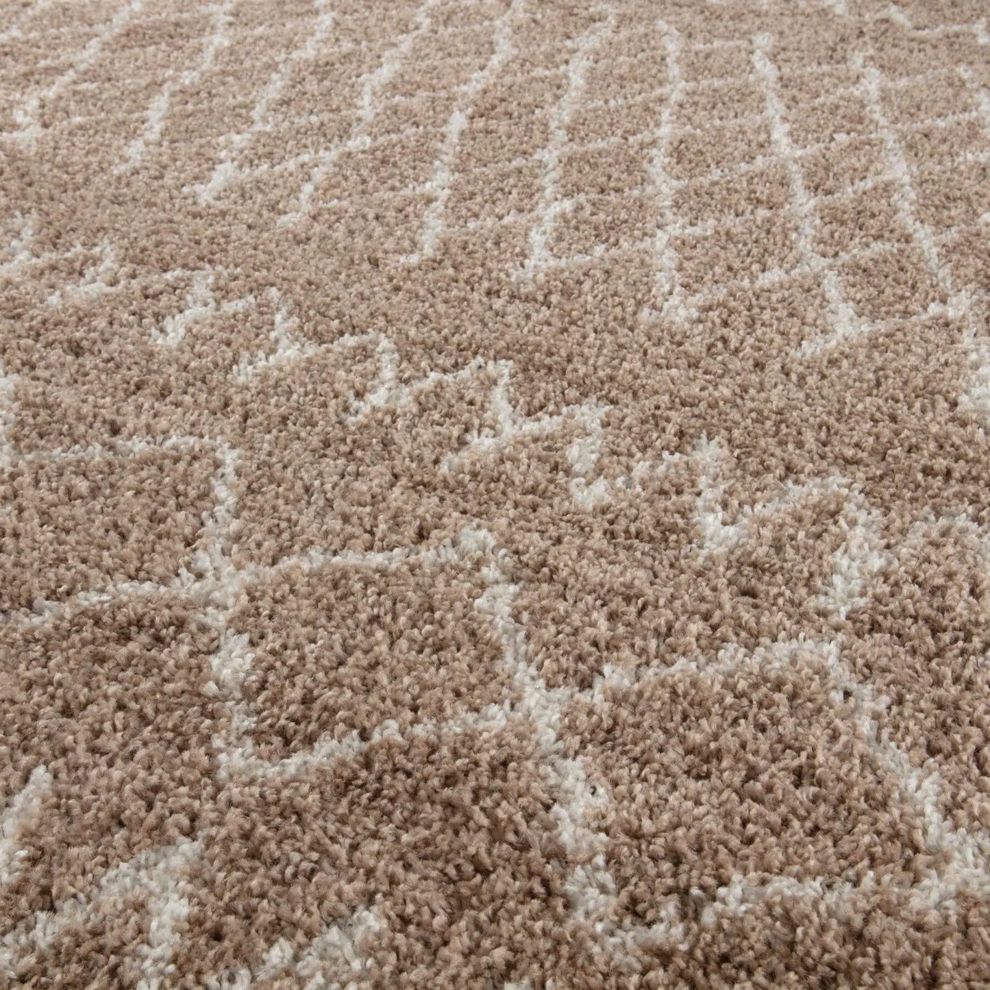 Moroccan Beige Shaggy Rug | 920 The Rugs