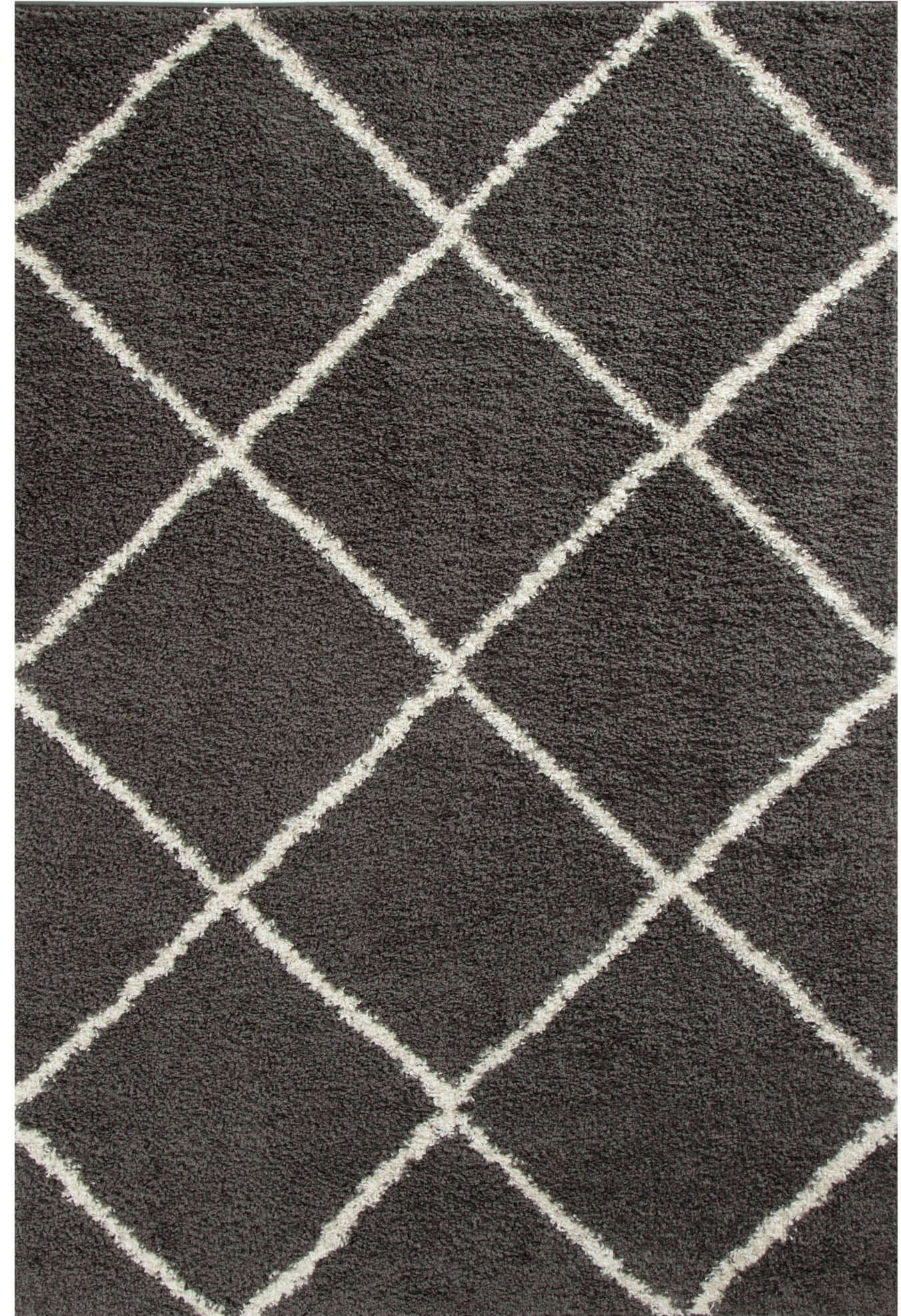 Moroccan Dark Grey Shaggy Rug | 540 The Rugs