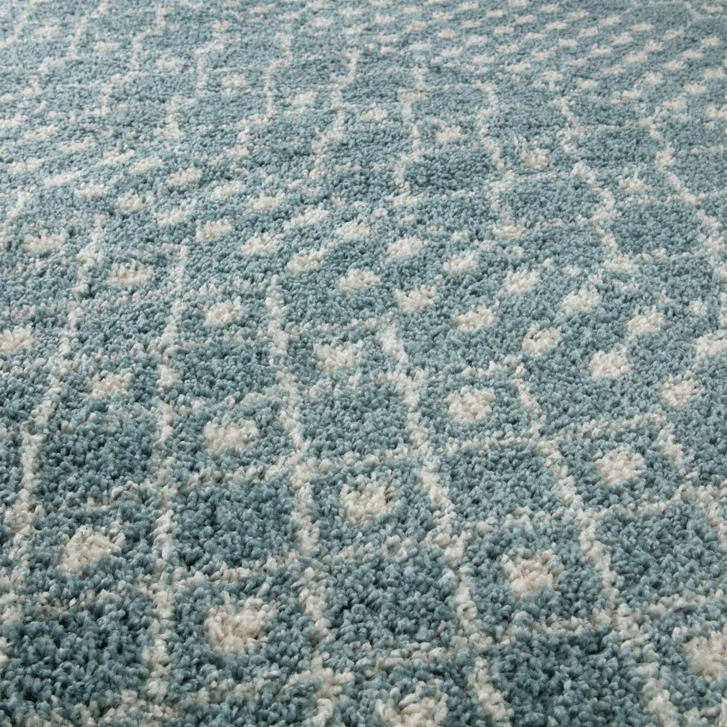 Moroccan Duck Egg Blue Shaggy Rug | 1050 The Rugs