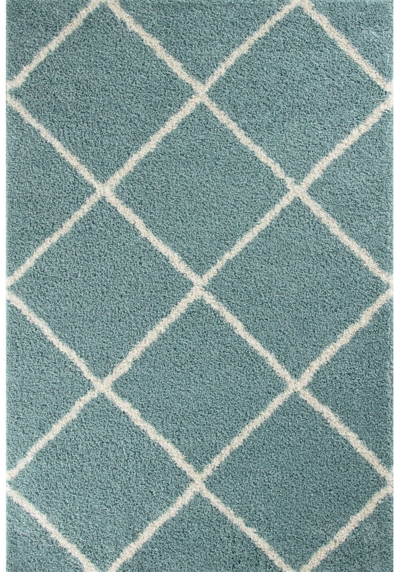 Moroccan Duck Egg Blue Shaggy Rug | 550 The Rugs