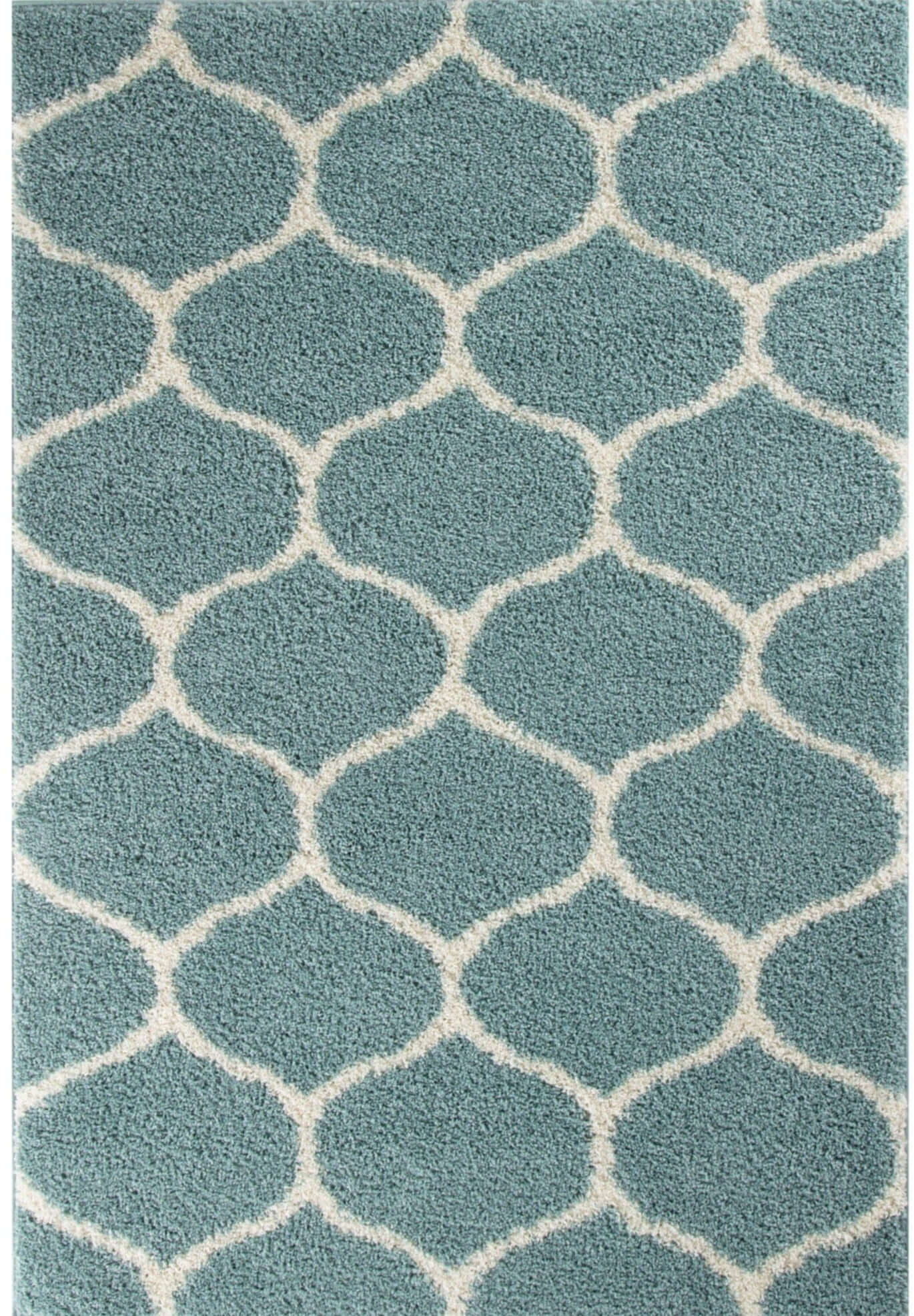 Moroccan Duck Egg Blue Shaggy Rug | 650 The Rugs