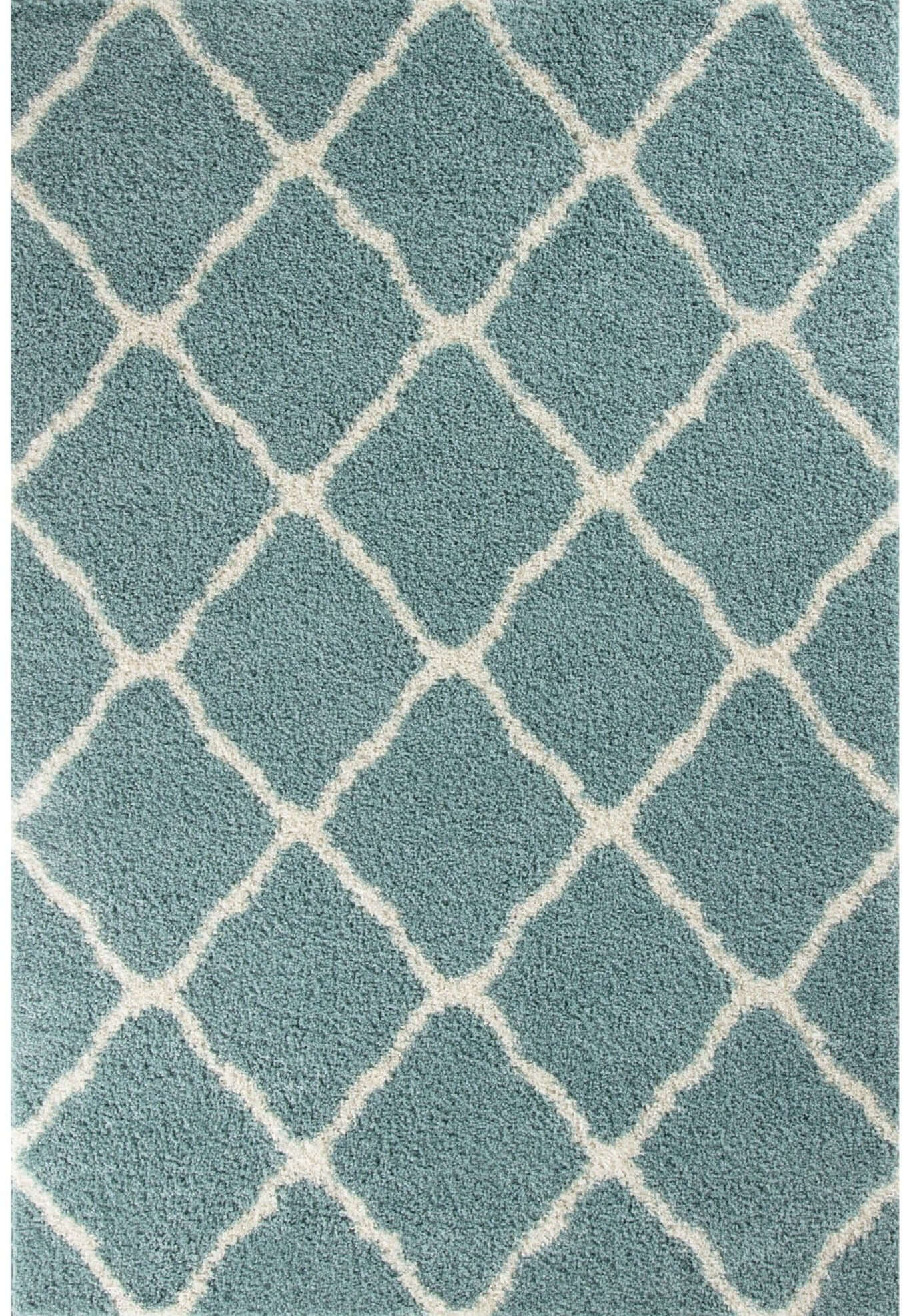 Moroccan Duck Egg Blue Shaggy Rug | 750 The Rugs