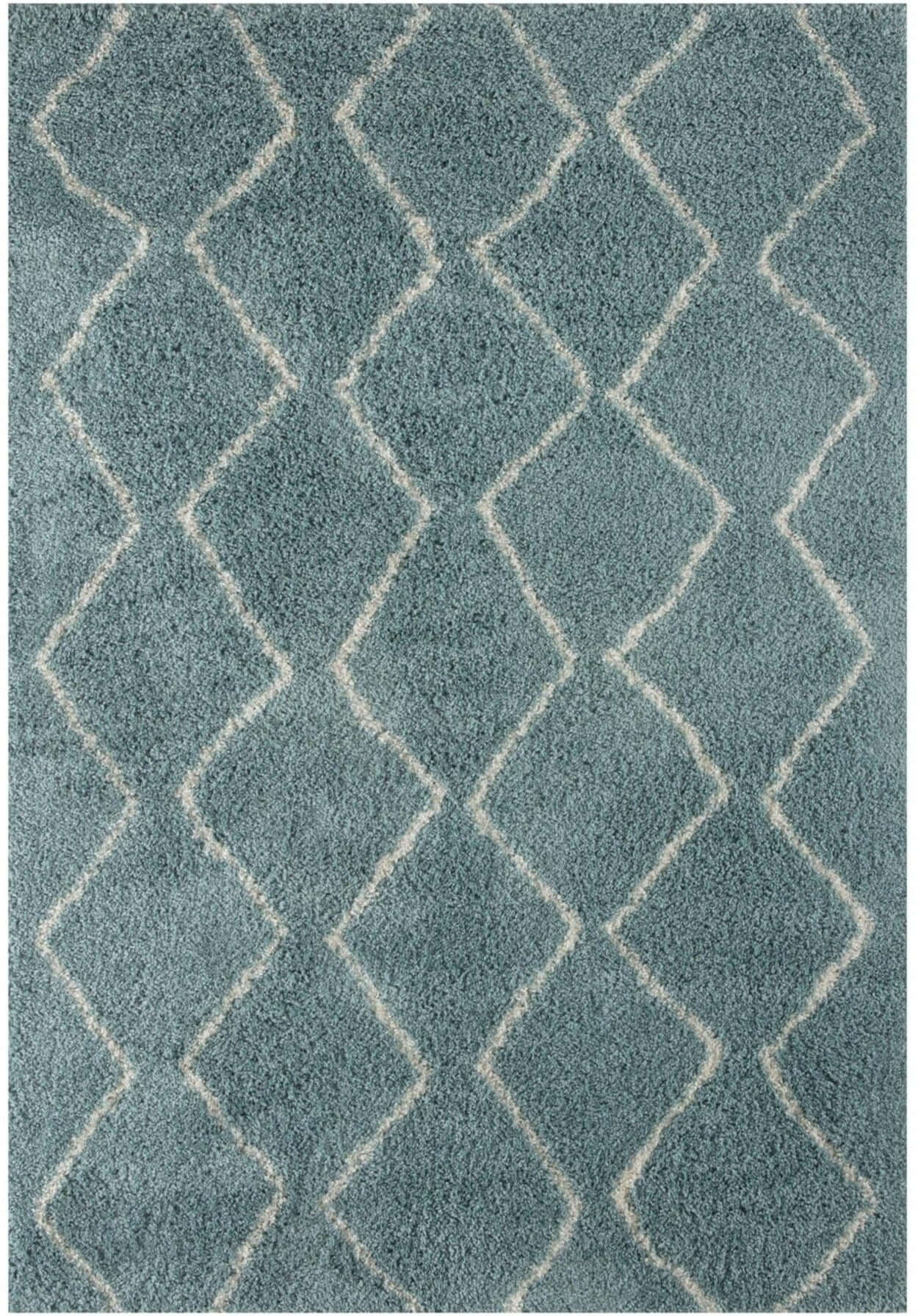 Moroccan Duck Egg Blue Shaggy Rug | 850 The Rugs