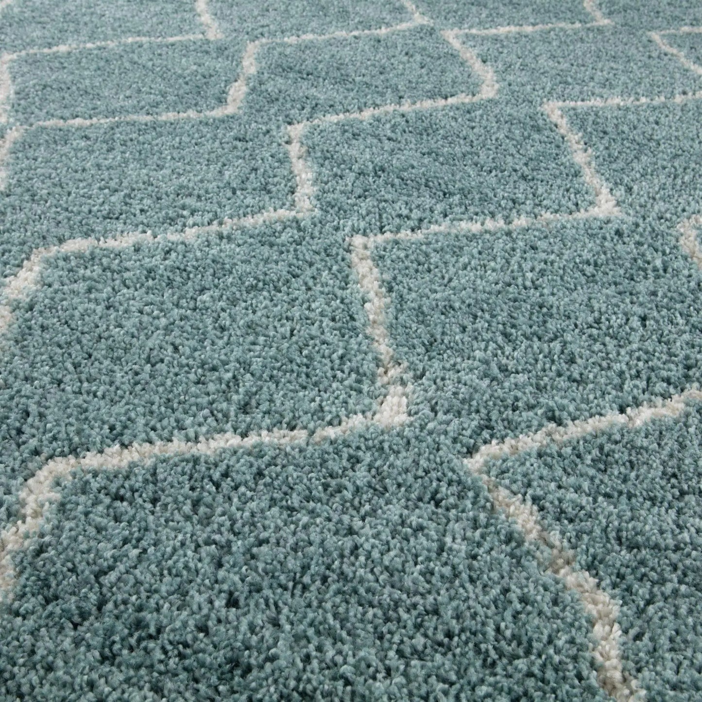 Moroccan Duck Egg Blue Shaggy Rug | 850 The Rugs