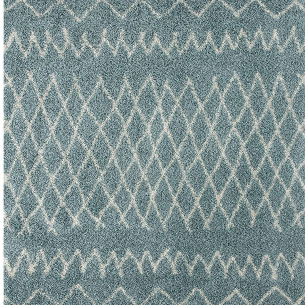 Moroccan Duck Egg Blue Shaggy Rug | 950 The Rugs