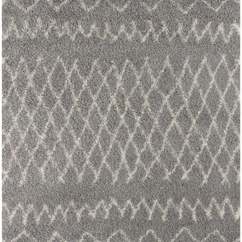 Moroccan Grey Shaggy Rug | 910 The Rugs
