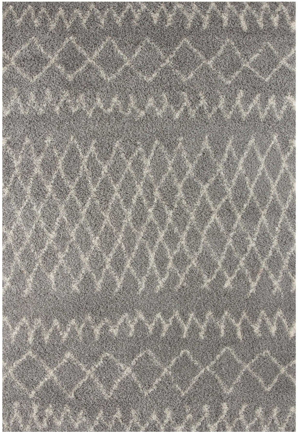 Moroccan Grey Shaggy Rug | 910 The Rugs