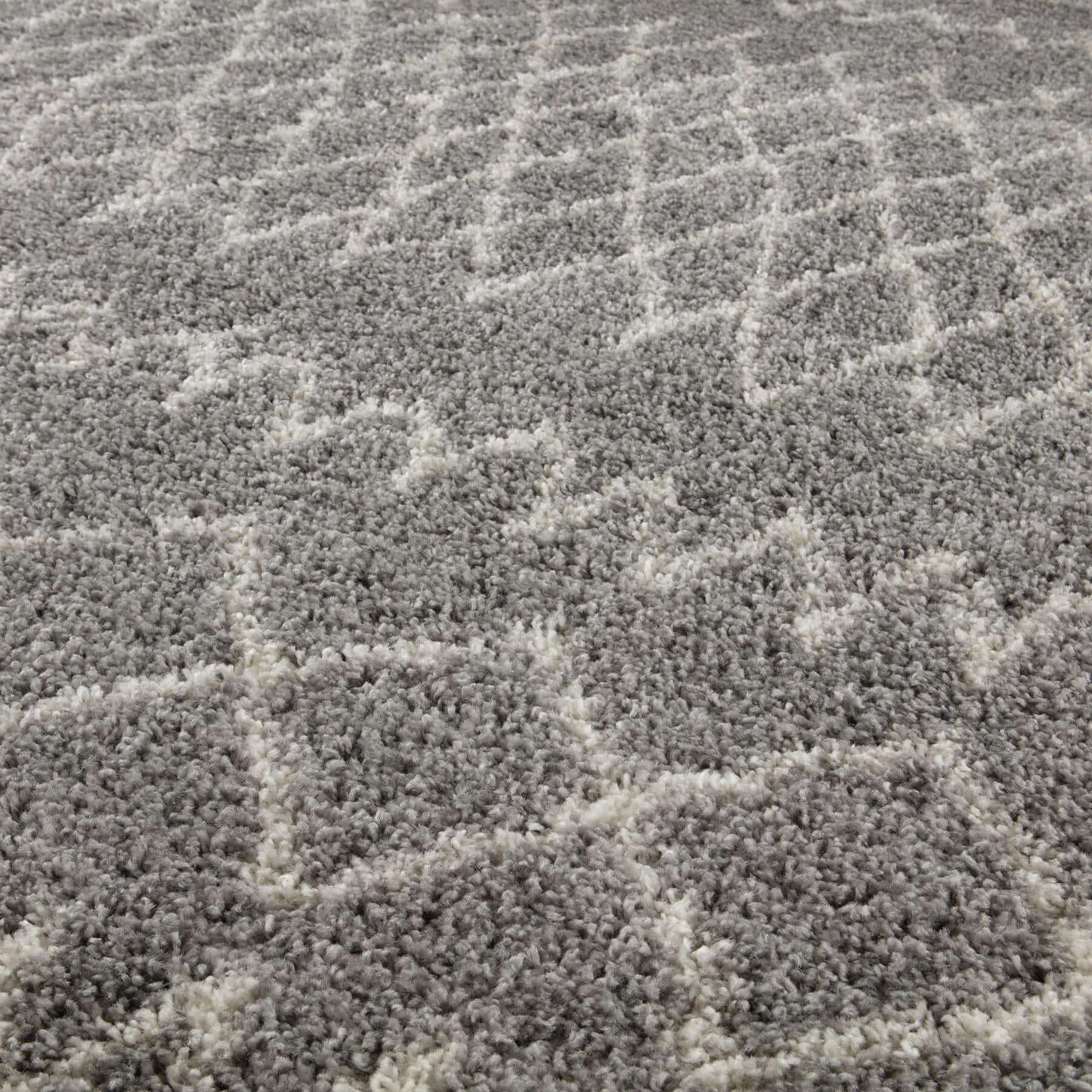 Moroccan Grey Shaggy Rug | 910 The Rugs