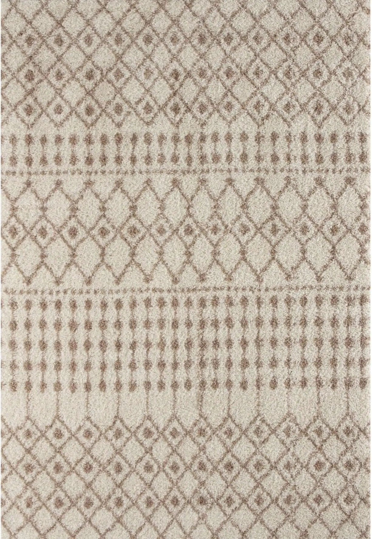 Moroccan Ivory Beige Shaggy Rug | 1030 The Rugs