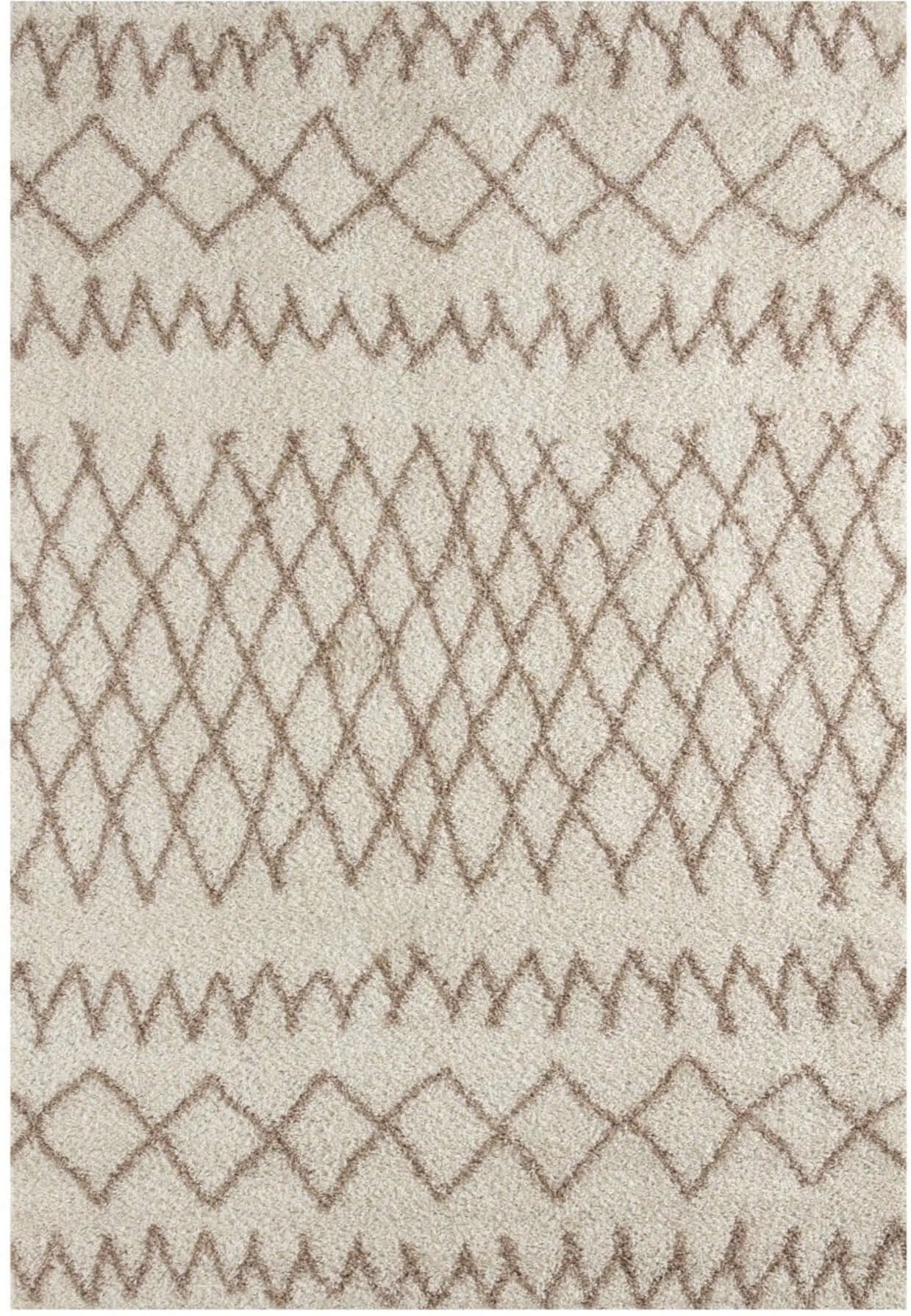 Moroccan Ivory Beige Shaggy Rug | 930 The Rugs